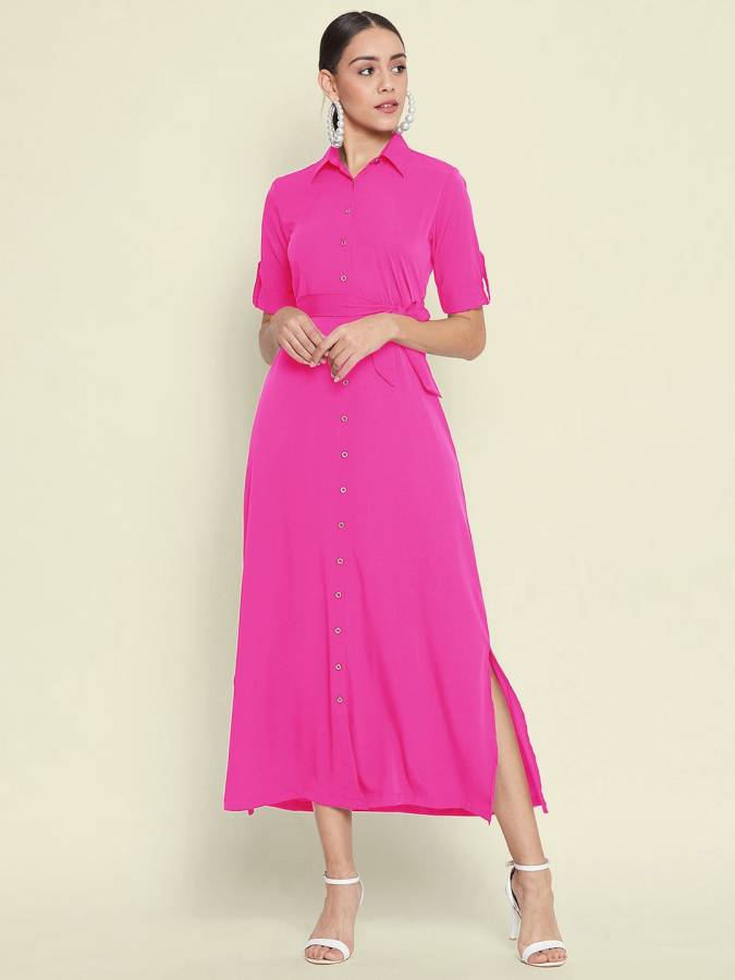 Women Shirt Pink Dress Price in India