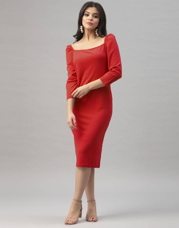 Women Bodycon Red Dress Price in India