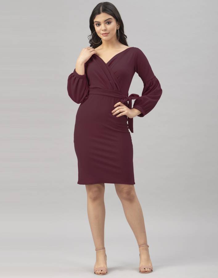 Women Bodycon Brown Dress Price in India