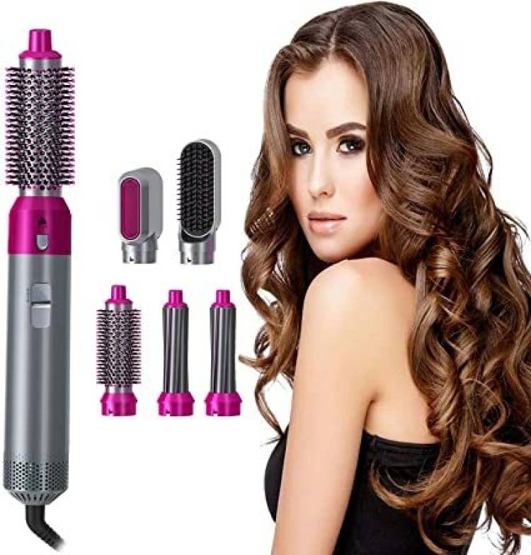 Abluxa Curling Iron 5 in 1 Hot Air Styler Curler Brush Electric Hair Curler Price in India