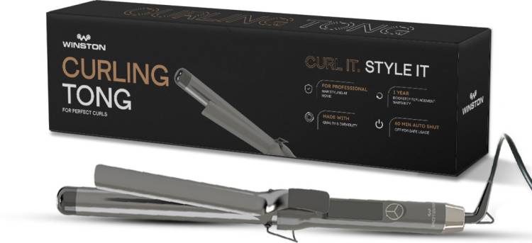 Winston Hair Curling Tong with Tourmaline Plate, Temperature Control and Auto Shut Off Electric Hair Curler Price in India