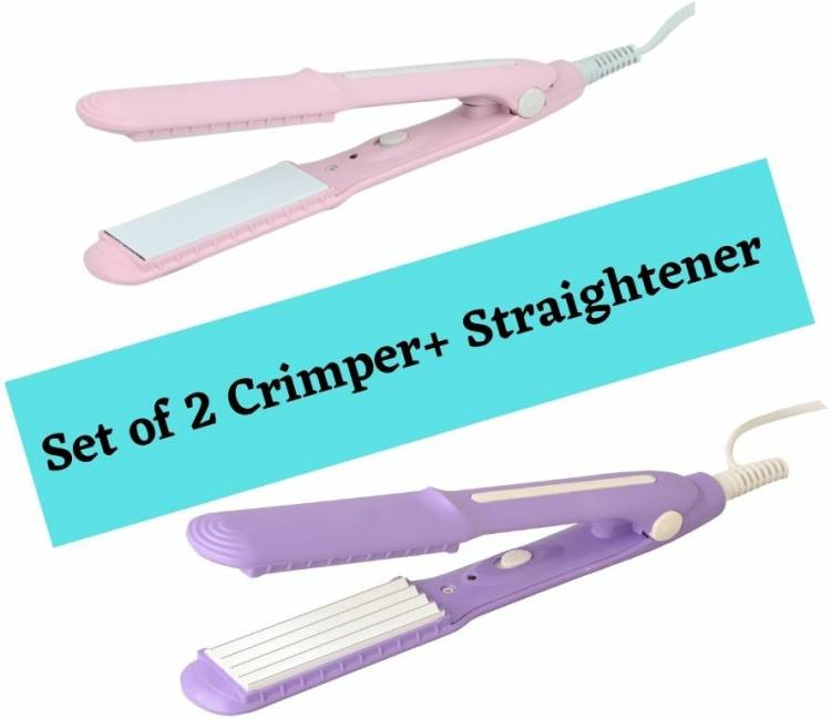S2S Set of 2 Professional Mini Hair Crimper & Mini Hair Straightener Electric Hair Styler Price in India