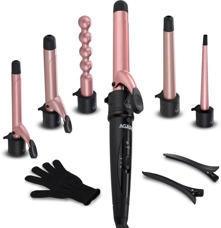 AGARO HS1707 6-in-1 Multi Hair Styler, Curling Wand Set, Instant Heat Up, Electric Hair Styler Price in India