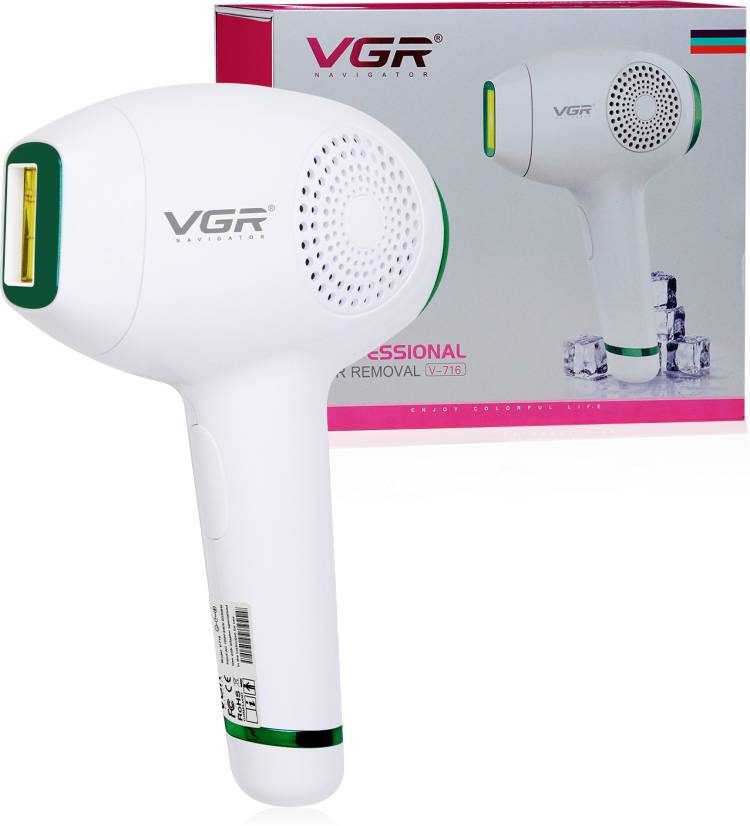 VGR V-716 Professional Hair Removal Device with 350000 Flashes & Ice-Cool Technology Corded Epilator Price in India