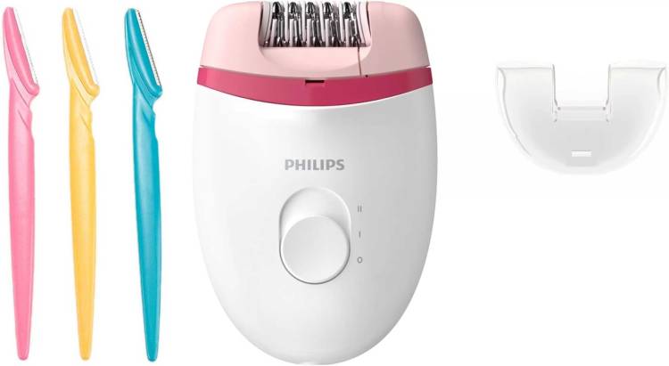 Adorry Tinkles Facial Hair Shaver & Philips BRE235/00 Corded Epilator White, Pink Corded Epilator Price in India