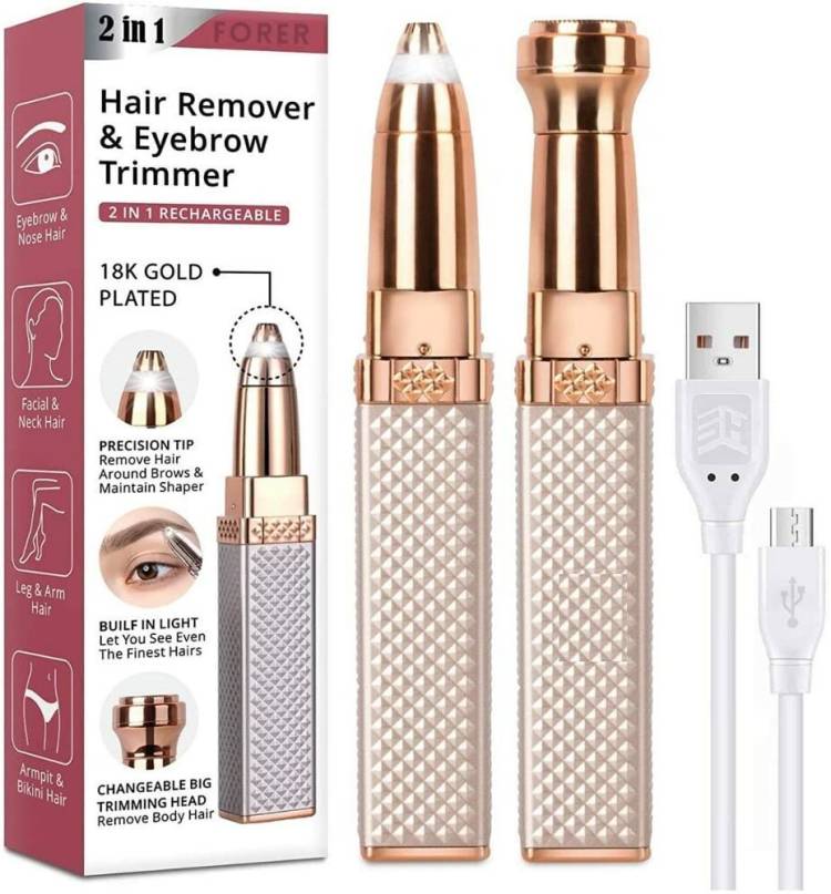 BLAWLESS 2in1Hair Epilator&Eyebrow Trimmer Machine for Women Face,Upper Lip,Remover Cordless Epilator Price in India