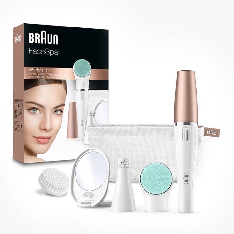Braun FaceSpa 851V 3in1 facial epilating, cleansing & vitalization system with 5 extra Cordless Epilator Price in India