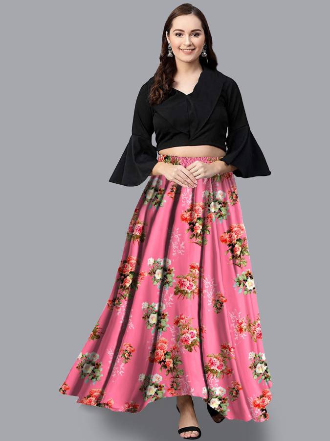 Floral Print Stitched Lehenga Skirt Price in India