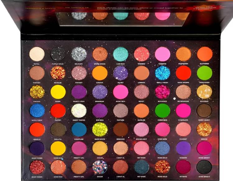 Beauty Glazed Eyeshadow Palette 63 Colors (Glitter,Shimmer,Matte) 38.4 g Price in India
