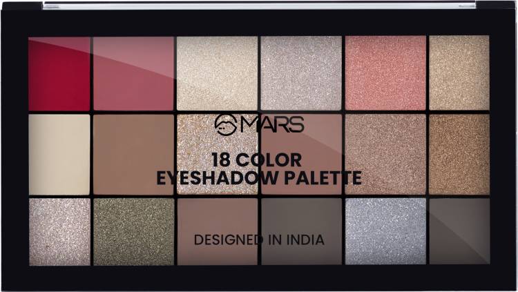 MARS 18 Color Ultra Pigmented No Fall Out Eyeshadow Palette 18 g Price in India