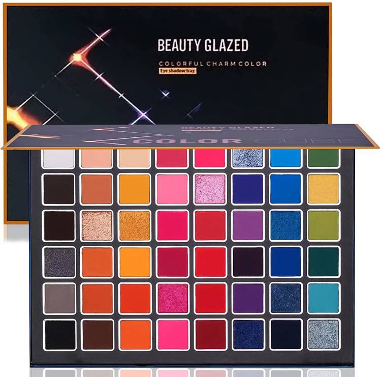 Beauty Glazed 48 Colors Eyeshadow Palette, Color Cube Shimmer Matte Eyeshadow 80 g Price in India