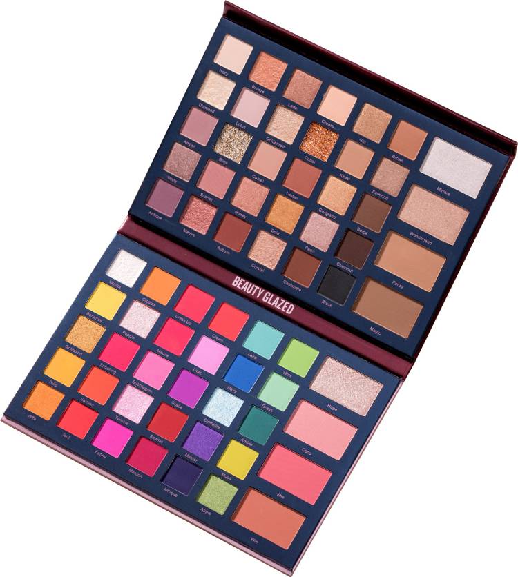 Beauty Glazed 68 Colors Eyeshadow Palette, Mix&Match Matte Glitter Shimmer Eyeshadow High 80 g Price in India
