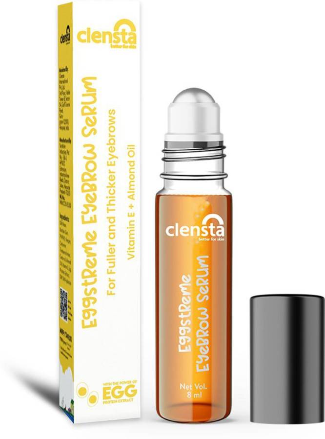 Clensta Eggstreme Eyebrow Serum| 8 ml| With Egg Protein, Vitamin E, and Almond Oil 8 ml Price in India