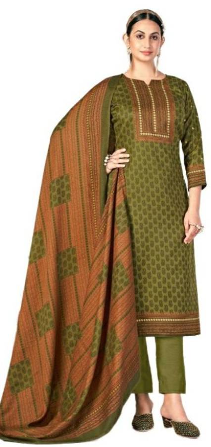 Unstitched Wool Salwar Suit Material Printed Price in India