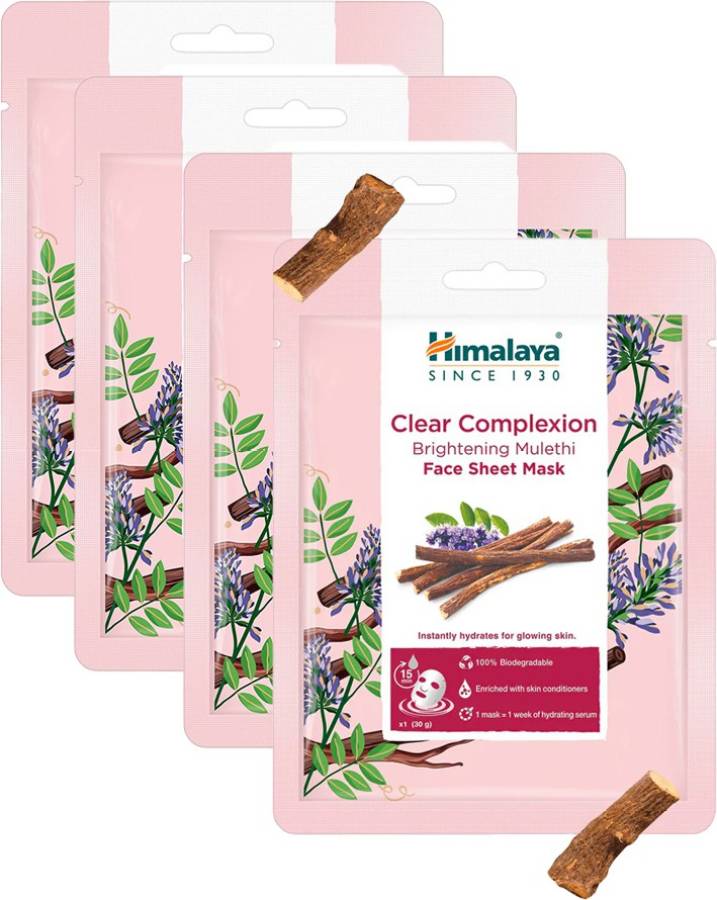 HIMALAYA Clear Complexion Brightening Mulethi face sheet mask Price in India
