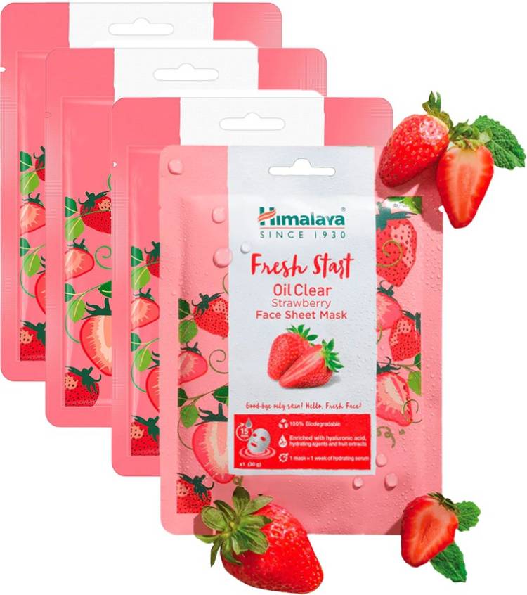 HIMALAYA FRESH START OIL CLEAR STRAWBERRY FACE SHEET MASK Price in India