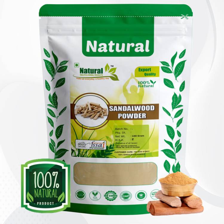Natural Health and Herbal Products Sandalwood Powder for Skin Brightening - Face pack | Face Glow | Anti wrinkle Price in India