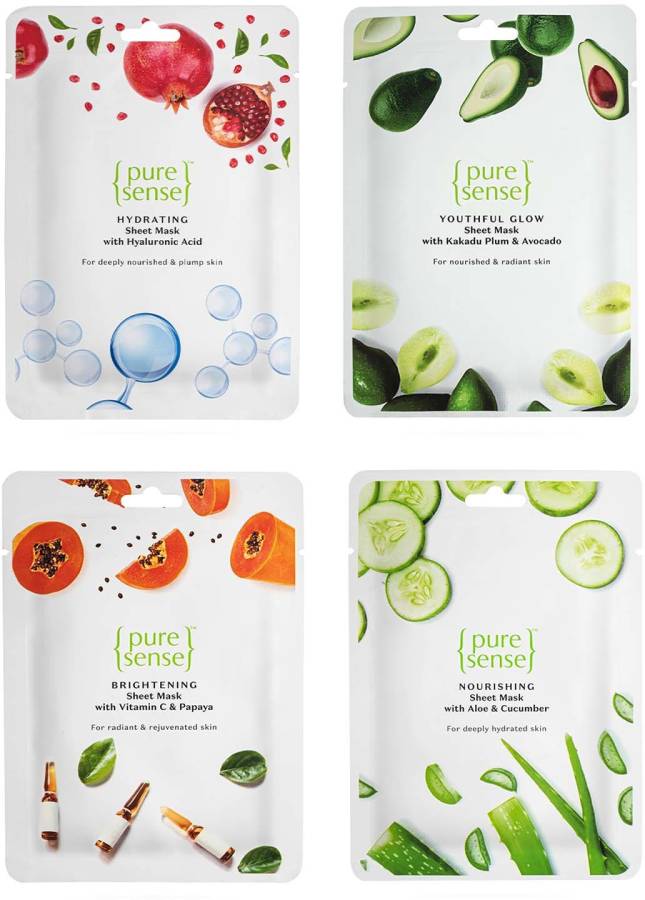 PureSense Sheet Mask Combo for Nourished & Deeply Hydrated Skin Price in India