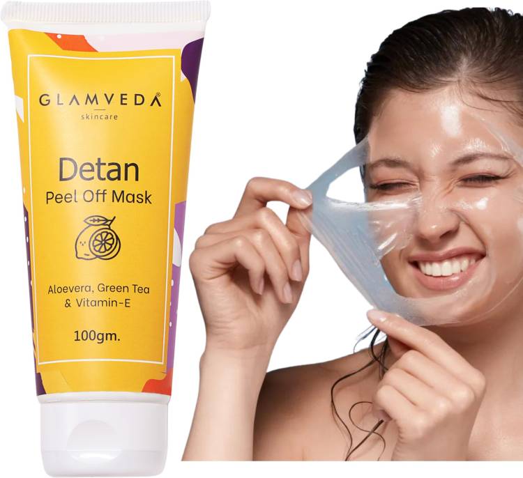 GLAMVEDA Detan Peel Off Mask |For Reduces Sun Tan ,Dark Spots & Hyperpigmentation |100gm Price in India