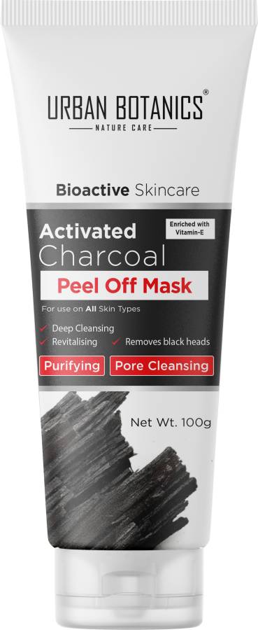 UrbanBotanics Charcoal Peel off Mask For Men & Women | Removes Blackheads and Whiteheads Price in India