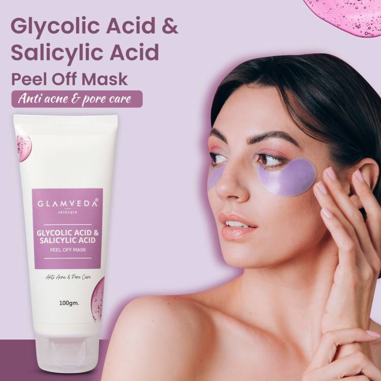 GLAMVEDA Glycolic Acid & Salicylic Acid Anti Acne Peel Off Mask | Paraben Free Price in India