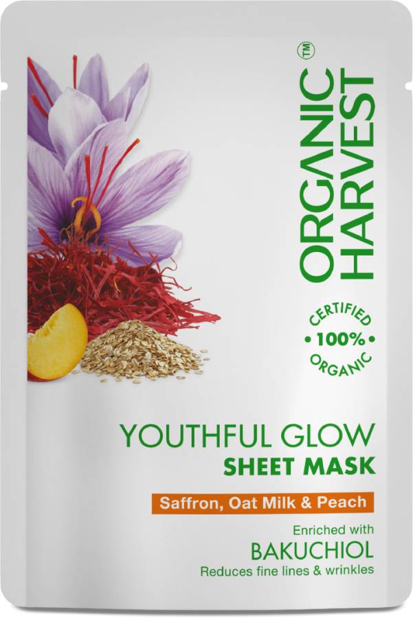 Organic Harvest Youthful Glow Sheet Mask For Men/Women Price in India