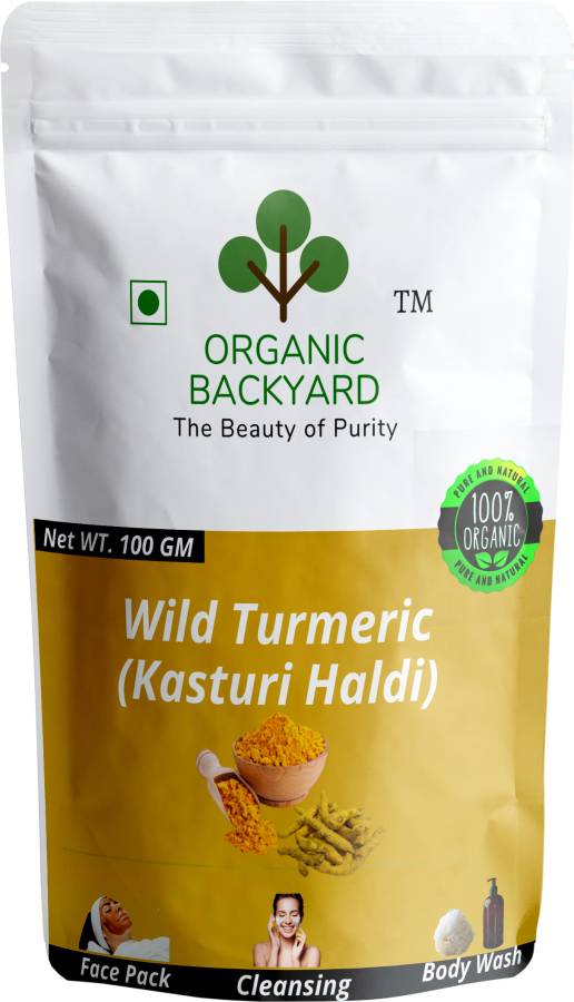 Organic Backyard 100% Natural Wild Turmeric Powder (Kasturi Manjal / Amba Haldi / Jangli Haldi) Price in India