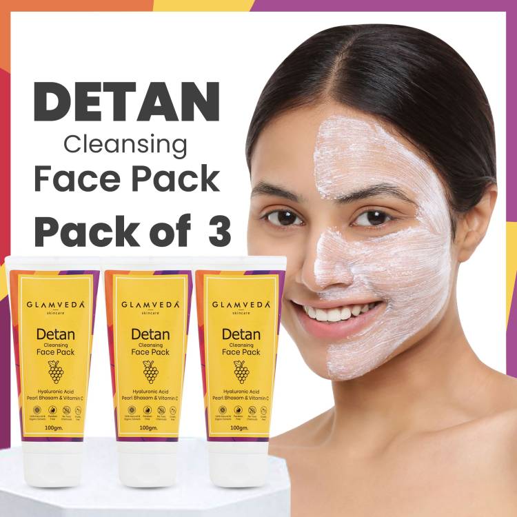 GLAMVEDA Detan Face Pack | Reduces Sun Tan , Hyperpigmentation & Dark Spots Price in India