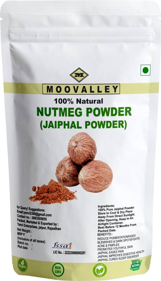 Moovalley JAIPHAL-NUTMEG-JAADHIKAI-MYRISTICA FRAGRANS-POWDER-50 GM Price in India