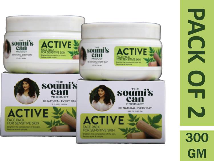 The Soumi's Can Product ACTIVE FACE PACK (FOR SENSITIVE SKIN) JAR (PACK OF 2) Price in India
