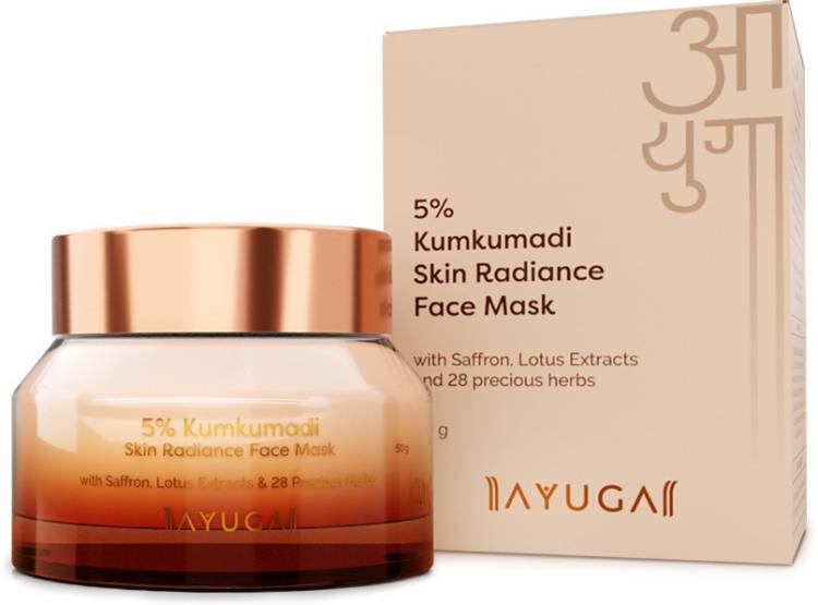 Ayuga 5% Kumkumadi Skin Radiance Face Pack with Saffron & Lotus Extracts for Radiant & Glowing Skin - 50g Price in India