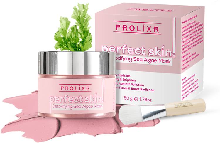 Prolixr Detoxifying Sea Algae Face Mask - Pore Tightening - All Skin Types - 50Gm Price in India