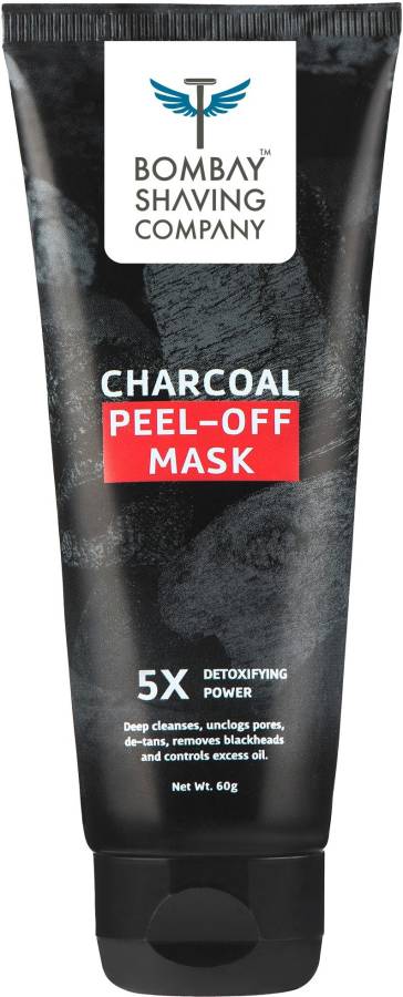 BOMBAY SHAVING COMPANY Activated Charcoal Peel Off Mask with 5X Detoxifying Power, fights pollution and De-Tans skin- 60g Price in India