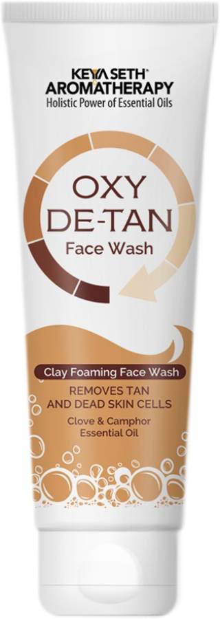 KEYA SETH AROMATHERAPY Oxy De Tan Clay Foaming Facewash with Clove & Camphor oil Removes Tan Face Wash Price in India