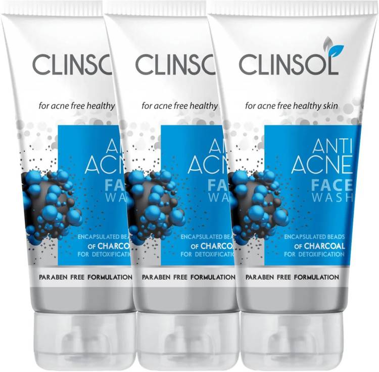 Clinsol ANTI ACNE FACE WASH PACK OF @3 Face Wash Price in India