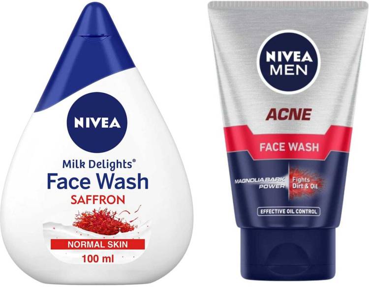 NIVEA Acne FW and MD Saffron FW 100ml Face Wash Price in India