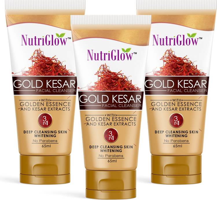 NutriGlow Gold Kesar Facial Cleanser (Pack of 3) Face Wash Price in India