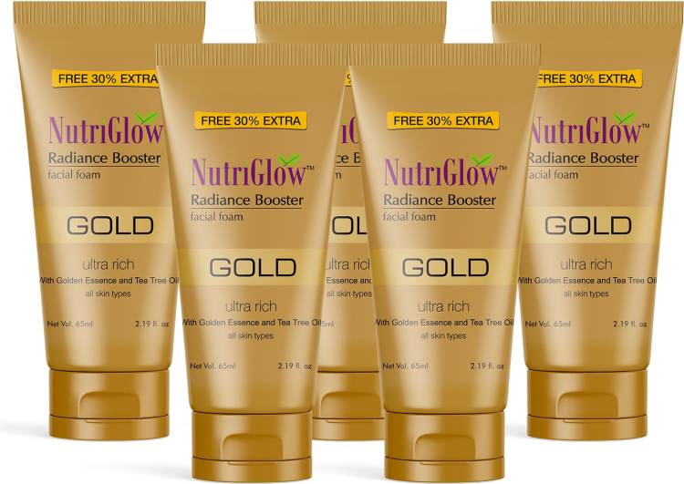 NutriGlow Gold Radiance Booster Foam (Pack of 5) Face Wash Price in India