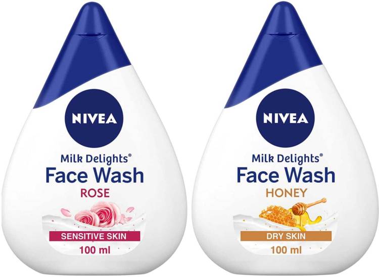 NIVEA MILK DELIGHT ROSE FACE WASH 100 ML MILK DELIGHT HONEY FACE WASH 100 ML Face Wash Price in India