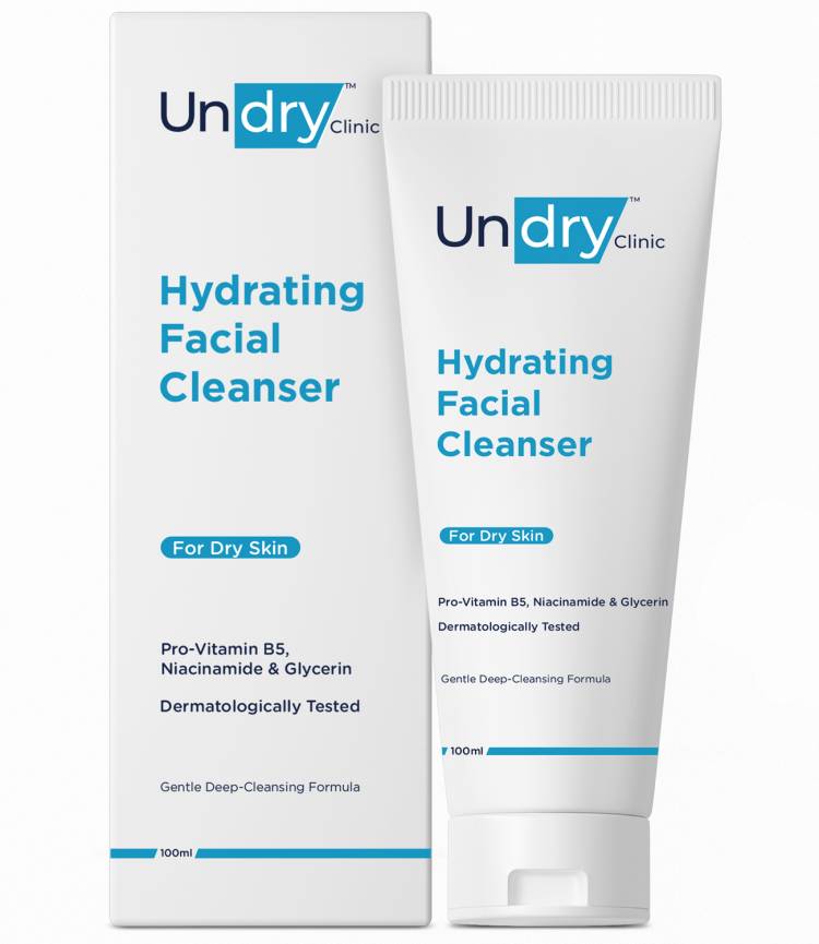 Undry Hydrating Facial Cleanser for Dry Skin (100 ml)  for Men,Women Face Wash Price in India