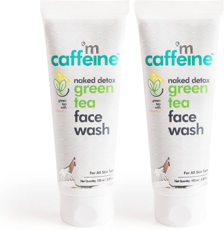 mCaffeine Vitamin C Green Tea with Hyaluronic Acid |  (Pack of 2) Face Wash Price in India