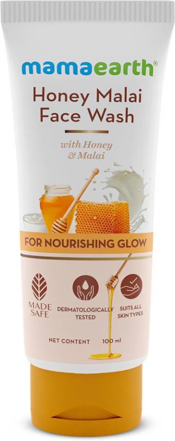 MamaEarth Honey Malai  with Honey & Malai For Nourishing Glow Face Wash Price in India