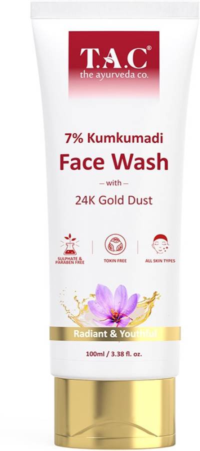 TAC - The Ayurveda Co. 7% Kumkumadi  with 24k Gold Dust For Glowing Skin Face Wash Price in India
