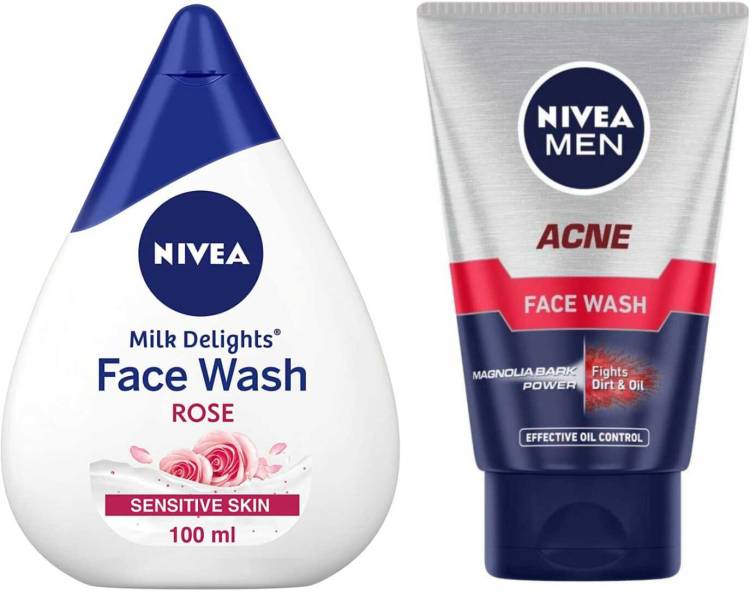 NIVEA Acne FW and MD Rose FW 100ml Face Wash Price in India