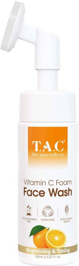 TAC - The Ayurveda Co. Vitamin C Foaming  for Face Brightening, Clean & Glowing Skin Toxin Face Wash Price in India
