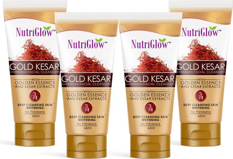 NutriGlow Gold Kesar Facial Cleanser (Pack of 4) Face Wash Price in India