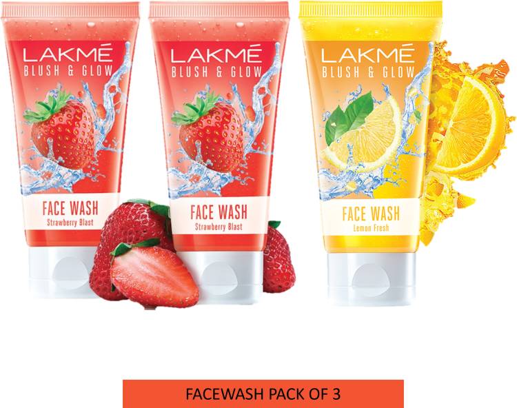 Lakmé Blush & Glow Strawberry and Lemon Freshness Face Wash Price in India