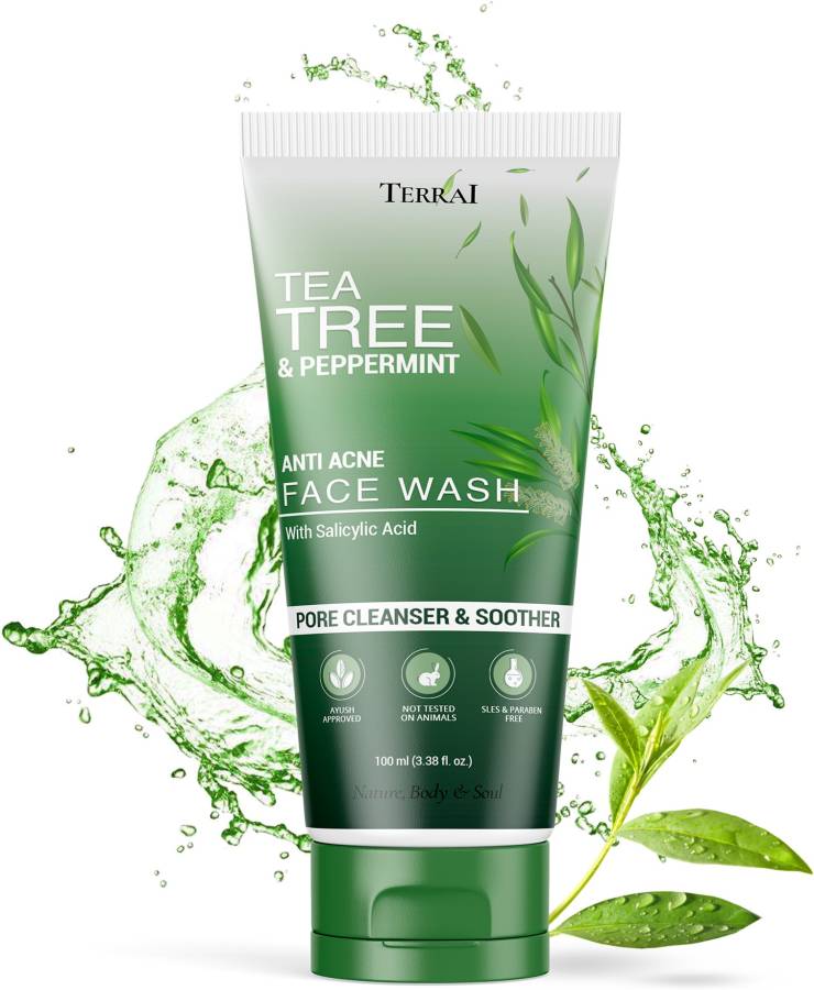 Terrai Tea Tree  for Acne & Pimples with Salicylic Acid | For Clear Skin Face Wash Price in India