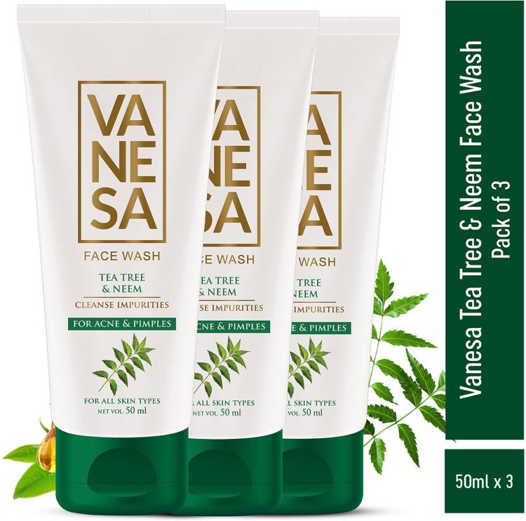 VANESA Tea Tree & Neem  Cleanse Impurities For Acne & Pimple Face Wash Price in India
