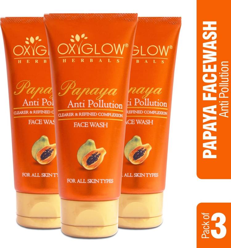 OXYGLOW Herbals Papaya  100 Gm(Pack of 3) Face Wash Price in India